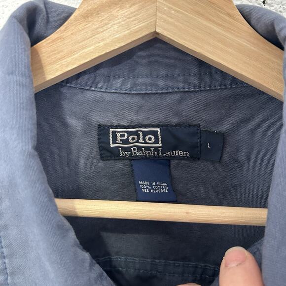 Vintage Polo Ralph Lauren Cotton 101-J Trucker Jacket “Blue” - Picture 4 of 7